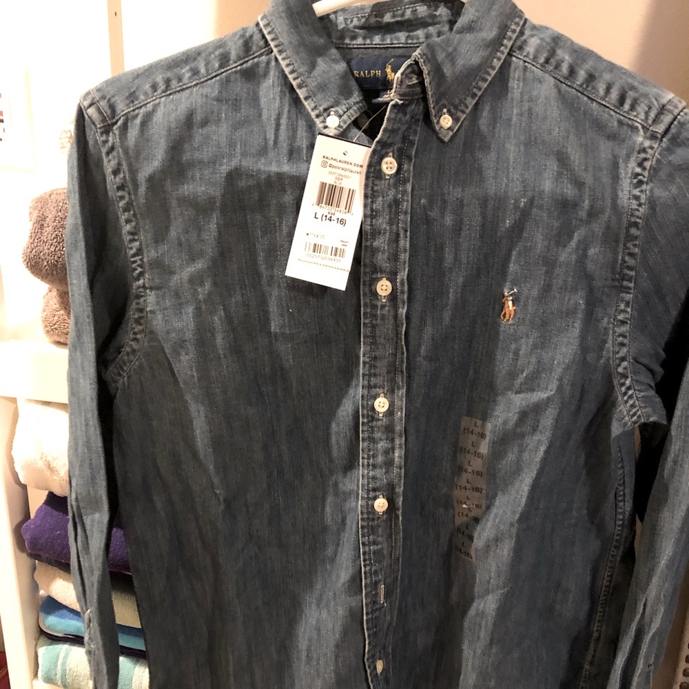 Jean button down shirt